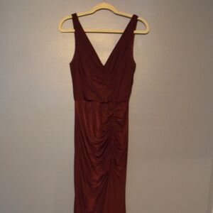 Red slim Dress from Davids Bridal